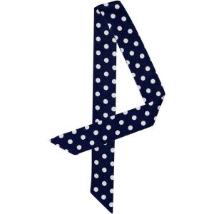 imageAllegra K 50s Skinny Silky Scarf Polka Dots Waistband Long Narrow Neckscarf Bag Handle AccessoryDark Blue Medium Dot