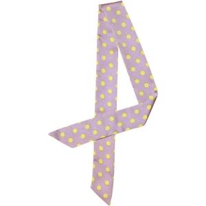 imageAllegra K 50s Skinny Silky Scarf Polka Dots Waistband Long Narrow Neckscarf Bag Handle AccessoryPink Medium Dot
