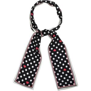 imageAllegra K Skinny Scarves 50s Polka Dots Neck Wraps for Women Cute Ribbon Hairband NeckerchiefBlack Heart