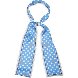 imageAllegra K Skinny Scarves 50s Polka Dots Neck Wraps for Women Cute Ribbon Hairband NeckerchiefBlue Heart