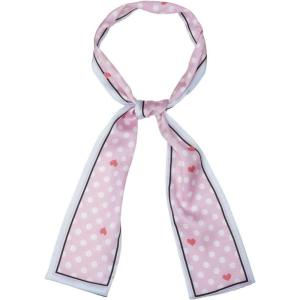 imageAllegra K Skinny Scarves 50s Polka Dots Neck Wraps for Women Cute Ribbon Hairband NeckerchiefPink Heart