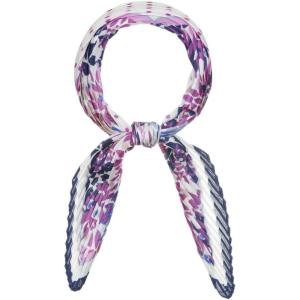 imageAllegra K Women Polka Dots Floral Pleated Rhombus Head Scarf Wraps Scarves NeckerchiefPurple