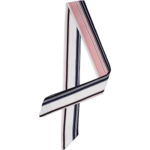 imageAllegra K Women Polka Dots Stripe Heart Print Skinny Scarf Sharp Neck Scarves DoubleSided NeckerchiefNavy Blue Pink