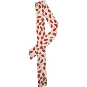 imageAllegra K Women Skinny Ribbon Neckerchief Heart Pattern Narrow Hair Wrist Scarf Headband Handbag Handle WrapOrange Floral