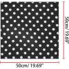imageAllegra K 50cm 1950s Vintage Retro Polka Dots Square Scarf Head Neck Scarves Kerchief NeckerchiefBlack Big Dot