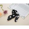 imageAllegra K 50cm 1950s Vintage Retro Polka Dots Square Scarf Head Neck Scarves Kerchief NeckerchiefBlack With Buckle