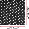 imageAllegra K 50cm 1950s Vintage Retro Polka Dots Square Scarf Head Neck Scarves Kerchief NeckerchiefBlack With Buckle