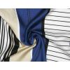 imageAllegra K 50cm Small Stripe Print Square Neck Wrap Scarves Head Scarf Kerchief Neckerchief Bandana for WomenBlue