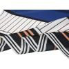 imageAllegra K 50cm Small Stripe Print Square Neck Wrap Scarves Head Scarf Kerchief Neckerchief Bandana for WomenBlue