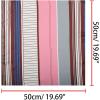 imageAllegra K 50cm Small Stripe Print Square Neck Wrap Scarves Head Scarf Kerchief Neckerchief Bandana for WomenPink