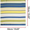 imageAllegra K 50cm Small Stripe Print Square Neck Wrap Scarves Head Scarf Kerchief Neckerchief Bandana for WomenYellow