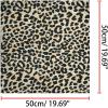 imageAllegra K 50cm Women Colorful Leopard Print Square Neck Scarf Kerchief Neckerchief Handkerchief BandanaBeige