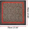 imageAllegra K 70cm Animal Leopard Print Silk Like Square Scarves Kerchief Neck Head Scarf Neckerchief BandanaOrange