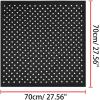 imageAllegra K 70cm Polka Dots Square Scarf Neck Scarves Kerchief Neckerchief Headband for WomenBlack