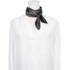 imageAllegra K 70cm Polka Dots Square Scarf Neck Scarves Kerchief Neckerchief Headband for WomenBlack Dot