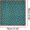 imageAllegra K 70cm Polka Dots Square Scarf Neck Scarves Kerchief Neckerchief Headband for WomenDark Green
