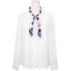 imageAllegra K 70cm Polka Dots Square Scarf Neck Scarves Kerchief Neckerchief Headband for WomenDark Purple Rose