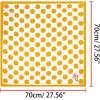imageAllegra K 70cm Polka Dots Square Scarf Neck Scarves Kerchief Neckerchief Headband for WomenEarth Yellow Rose