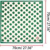 imageAllegra K 70cm Polka Dots Square Scarf Neck Scarves Kerchief Neckerchief Headband for WomenGreen Rose