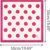 imageAllegra K 70cm Polka Dots Square Scarf Neck Scarves Kerchief Neckerchief Headband for WomenHot Pink Rose