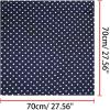 imageAllegra K 70cm Polka Dots Square Scarf Neck Scarves Kerchief Neckerchief Headband for WomenNavy Blue
