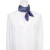imageAllegra K 70cm Polka Dots Square Scarf Neck Scarves Kerchief Neckerchief Headband for WomenNavy Blue Dot