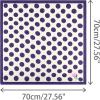 imageAllegra K 70cm Polka Dots Square Scarf Neck Scarves Kerchief Neckerchief Headband for WomenNavy Blue Rose