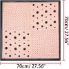 imageAllegra K 70cm Polka Dots Square Scarf Neck Scarves Kerchief Neckerchief Headband for WomenPink