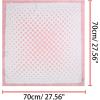 imageAllegra K 70cm Polka Dots Square Scarf Neck Scarves Kerchief Neckerchief Headband for WomenPink White