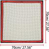 imageAllegra K 70cm Polka Dots Square Scarf Neck Scarves Kerchief Neckerchief Headband for WomenRed Beige