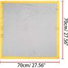 imageAllegra K 70cm Polka Dots Square Scarf Neck Scarves Kerchief Neckerchief Headband for WomenYellow Gray