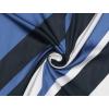 imageAllegra K 70cm Stripe Print Square Scarves Kerchief Neck Head Scarf Neckerchief Headband for LadiesBlue White