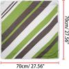 imageAllegra K 70cm Stripe Print Square Scarves Kerchief Neck Head Scarf Neckerchief Headband for LadiesGray Green