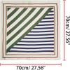 imageAllegra K 70cm Stripe Print Square Scarves Kerchief Neck Head Scarf Neckerchief Headband for LadiesGreen