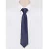 imageAllegra K Classic Solid Color Formal Necktie Plaid Ties for MenNavy Blue