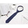 imageAllegra K Classic Solid Color Formal Necktie Plaid Ties for MenNavy Blue