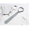 imageAllegra K Classic Solid Color Formal Necktie Plaid Ties for MenSilver Gray
