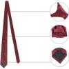 imageAllegra K Classic Solid Color Formal Necktie Plaid Ties for MenWine Red