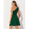 imageAllegra K Evening Cocktail Dress for Womens Valentines Day Elegant Flared One Shoulder Formal DressesDark Green