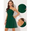 imageAllegra K Evening Cocktail Dress for Womens Valentines Day Elegant Flared One Shoulder Formal DressesDark Green