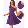imageAllegra K Evening Cocktail Dress for Womens Valentines Day Elegant Flared One Shoulder Formal DressesDark Purple