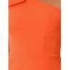 imageAllegra K Evening Cocktail Dress for Womens Valentines Day Elegant Flared One Shoulder Formal DressesOrange