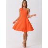 imageAllegra K Evening Cocktail Dress for Womens Valentines Day Elegant Flared One Shoulder Formal DressesOrange