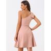 imageAllegra K Evening Cocktail Dress for Womens Valentines Day Elegant Flared One Shoulder Formal DressesPink