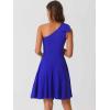 imageAllegra K Evening Cocktail Dress for Womens Valentines Day Elegant Flared One Shoulder Formal DressesRoyal Blue