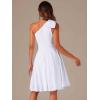 imageAllegra K Evening Cocktail Dress for Womens Valentines Day Elegant Flared One Shoulder Formal DressesWhite