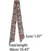 imageAllegra K Leopard Animal Print Pattern Skinny Scarf Long Neck Scarves Headband for WomenBlack