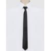 imageAllegra K Mens Skinny Pretied Solid Color Zipper Ties Neck Adjustable Strap Wedding Groom TieBlack