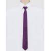 imageAllegra K Mens Skinny Pretied Solid Color Zipper Ties Neck Adjustable Strap Wedding Groom TieDeep Purple