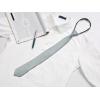 imageAllegra K Mens Skinny Pretied Solid Color Zipper Ties Neck Adjustable Strap Wedding Groom TieGray
